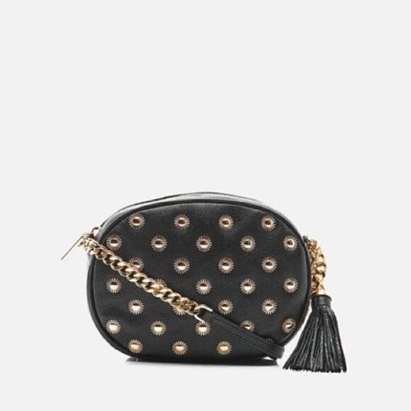 MICHAEL MICHAEL KORS Women's Ginny Studded Mid Messenger Bag - Black - Picture 1 of 5